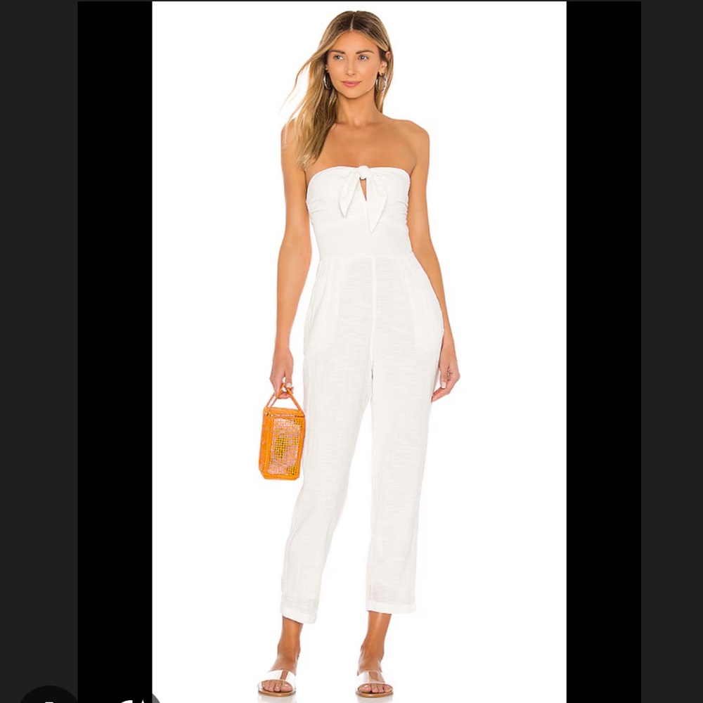 L*Space Gigi Strapless Jumpsuit - Peach